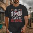 100 Days Of School Dabbing Baseball Hit Student Kids Boys Unisex T-Shirt