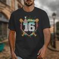 16th Birthday Baseball Drip Number 16 Year Old Birthday Boy Unisex T-Shirt 16th Birthday Baseball Drip Number 16 Year Old Birthday Boy Unisex T-Shirt