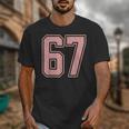 6 7 Number 67 Baseball Meme Tee For Women Unisex T-Shirt