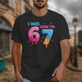 I Was 6 Now I'm 7 Meme Six Seven Baseball 7th Birthday Unisex T-Shirt I Was 6 Now I'm 7 Meme Six Seven Baseball 7th Birthday Unisex T-Shirt