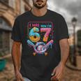 7th Birthday Boys I Was 6 Now I'm 7 Baseball Ice Cream Drip Unisex T-Shirt 7th Birthday Boys I Was 6 Now I'm 7 Baseball Ice Cream Drip Unisex T-Shirt