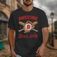 8 Year Old Boys Awesome Since 2018 Baseball Birthday Unisex T-Shirt 8 Year Old Boys Awesome Since 2018 Baseball Birthday Unisex T-Shirt