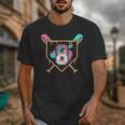 8th Birthday Baseball Bat Ice-Cream Drip 8yrs Old Boys Girls Unisex T-Shirt
