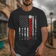 American Flag Baseball Team Baseball Player Baseball Unisex T-Shirt