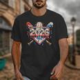 Baseball 2026 Ice Cream Drip Bats For Boys Birthday Graphic Unisex T-Shirt