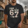 Baseball 7th Birthday 6 7 Years Old I Was 6 Now I'm 7 Unisex T-Shirt