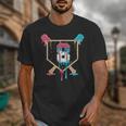 Baseball 8 Year Old Ice Cream Drip 8th Birthday Boys Player Unisex T-Shirt