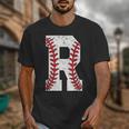 Baseball Alphabet Monogram Initial Letter R Unisex T-Shirt Baseball Alphabet Monogram Initial Letter R Unisex T-Shirt