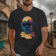 Baseball Catcher Mask Ice Cream Dripping Baseball Fan Boys Unisex T-Shirt