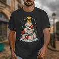 Baseball Christmas Tree Lights Santa Sport Player Lover Xmas Unisex T-Shirt