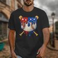 Baseball Drip American Flag Home Plate 4th Of July Patriotic Unisex T-Shirt Baseball Drip American Flag Home Plate 4th Of July Patriotic Unisex T-Shirt