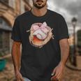 Baseball Drip Ice Cream Coquette Pink Bow Baseball Player Unisex T-Shirt Baseball Drip Ice Cream Coquette Pink Bow Baseball Player Unisex T-Shirt