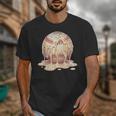 Baseball Drip Ice Cream Melting Illustration Unisex T-Shirt