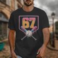 Baseball Drip Number 67 Fun Six Seven 6 7 Meme Unisex T-Shirt