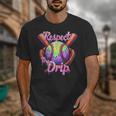 Baseball Drip Respect The Drip Purple Ice Cream Sprinkles Unisex T-Shirt