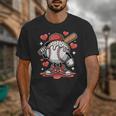Baseball Drip Valentine Boys Women Men Hearts Sport Love Unisex T-Shirt Baseball Drip Valentine Boys Women Men Hearts Sport Love Unisex T-Shirt
