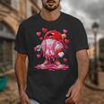 Baseball Drip Valentine Sports Vday Ice Cream Drip Heart Unisex T-Shirt