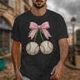 Baseball Girls Women Coquette Pink Bow Baseball Unisex T-Shirt Baseball Girls Women Coquette Pink Bow Baseball Unisex T-Shirt