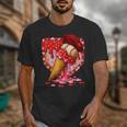 Baseball Heart Valentine Baseball Ice Cream Drip Boys Girls Unisex T-Shirt Baseball Heart Valentine Baseball Ice Cream Drip Boys Girls Unisex T-Shirt