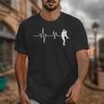 Baseball Heartbeat Pitcher Position Simple Line Art Unisex T-Shirt