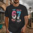 Baseball Ice Cream I Was 6 Now I'm 7 67 Birthday Boy Unisex T-Shirt