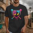 Baseball Ice Cream Drip 67 Meme Six Seven 67th Birthday Unisex T-Shirt Baseball Ice Cream Drip 67 Meme Six Seven 67th Birthday Unisex T-Shirt