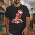 Baseball Ice Cream Drip Youth Strawberry Baseball Red Unisex T-Shirt Baseball Ice Cream Drip Youth Strawberry Baseball Red Unisex T-Shirt