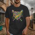 Baseball Mardi Gras Home Plate Ice Cream Drip Carnival Mask Unisex T-Shirt