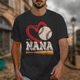 Baseball Nana Baseball Heart Family Matching Unisex T-Shirt