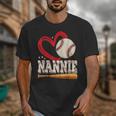 Baseball Nannie Baseball Heart Family Matching Unisex T-Shirt