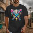 Baseball Player Ice Cream Drip Unisex T-Shirt Baseball Player Ice Cream Drip Unisex T-Shirt