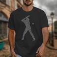 Baseball Player Typography Word Art Unisex T-Shirt
