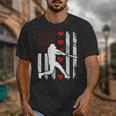 Baseball Silhouette Heart USA Flag Hearts American Boys Kids Unisex T-Shirt
