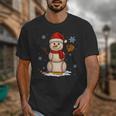 Baseball Snowman Merry Christmas Holiday Sports Xmas Pajamas Unisex T-Shirt Baseball Snowman Merry Christmas Holiday Sports Xmas Pajamas Unisex T-Shirt