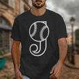 Baseball Sport Player Monogram Cool Initial Letter J Unisex T-Shirt