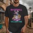Baseball Is My Valentine Ice Cream Drip Crossed Bats Sport Unisex T-Shirt