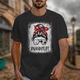 Bleached Nanny Life Soccer Messy Bun Baseball Game Day Unisex T-Shirt Bleached Nanny Life Soccer Messy Bun Baseball Game Day Unisex T-Shirt