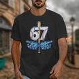 Blue Camo Baseball 67 Six Seven Camo Ice Cream Drip Boy Teen Unisex T-Shirt Blue Camo Baseball 67 Six Seven Camo Ice Cream Drip Boy Teen Unisex T-Shirt