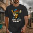 Boys Pizza Theme Baseball Home Hitter Unisex T-Shirt Boys Pizza Theme Baseball Home Hitter Unisex T-Shirt
