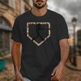 Camo Home Plate Camouflage Baseball Batter Youth Boys Unisex T-Shirt