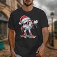 Christmas Baseball Ice Cream Dripping Santa Baseball Drip Unisex T-Shirt Christmas Baseball Ice Cream Dripping Santa Baseball Drip Unisex T-Shirt