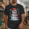 Christmas Baseball Snowman Xmas Pajamas Women Men Boys Unisex T-Shirt Christmas Baseball Snowman Xmas Pajamas Women Men Boys Unisex T-Shirt