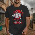 Cute Game Day Baseball Ice Cream Drip Valentine Love XOXO Unisex T-Shirt