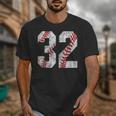 Distressed Baseball Number 32 Jersey Uniform Player Fan Unisex T-Shirt
