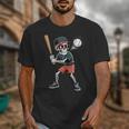 Halloween Skeleton Playing Baseball 67 Six Seven Meme Unisex T-Shirt Halloween Skeleton Playing Baseball 67 Six Seven Meme Unisex T-Shirt