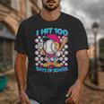 I Hit 100 Days Of School Baseball Ice Cream Drip Unisex T-Shirt I Hit 100 Days Of School Baseball Ice Cream Drip Unisex T-Shirt