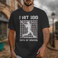 I Hit 100 Days Of School Baseball Player 100th Day Boys Kids Unisex T-Shirt