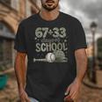 HUGvyn 6733 Days Of School Baseball 100 Days Camo Cap Boys Unisex T-Shirt