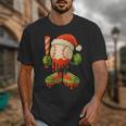 Ice Cream Drip Baseball Christmas Baseball Drip Candy Cane Unisex T-Shirt Ice Cream Drip Baseball Christmas Baseball Drip Candy Cane Unisex T-Shirt