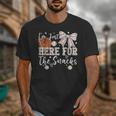 I'm Just Here For The Snacks Baseball Coquette Game Day Girl Unisex T-Shirt